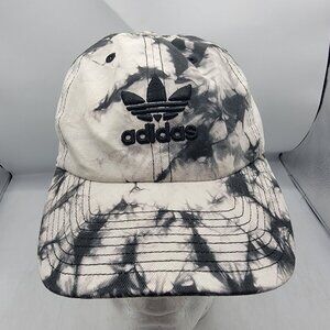 Adidas Tie Dye Adults Black White Baseball Hat Cap Adjustable Casual Outdoors